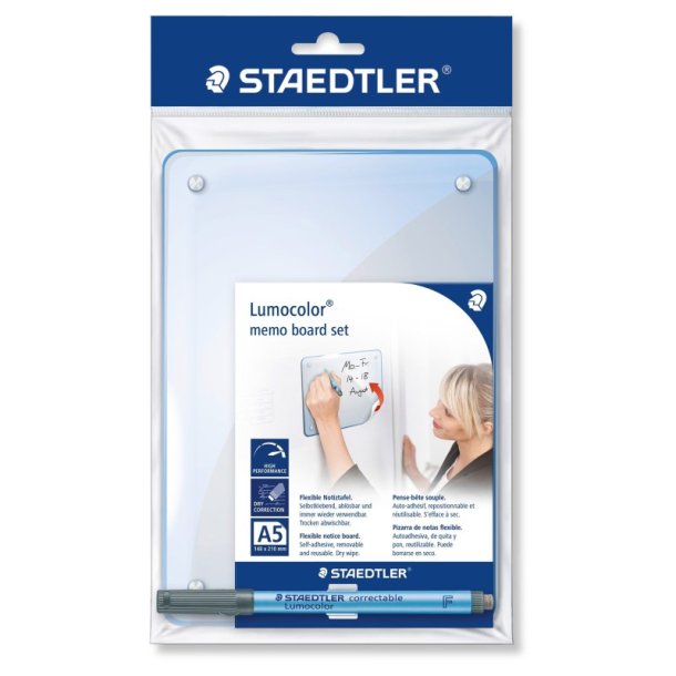 Staedtler Lumocolor memoboard - A5 - inkl. Lumocolor 305 correctable og holder